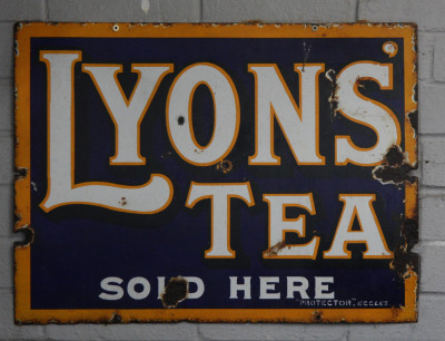 Lyons Tea sign