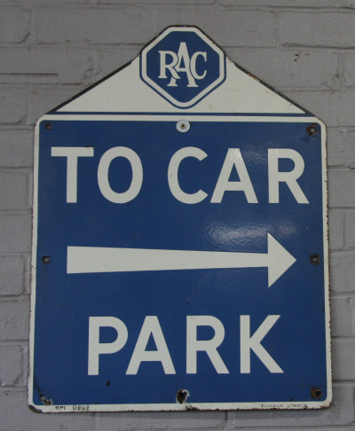 RAC Car Park sign